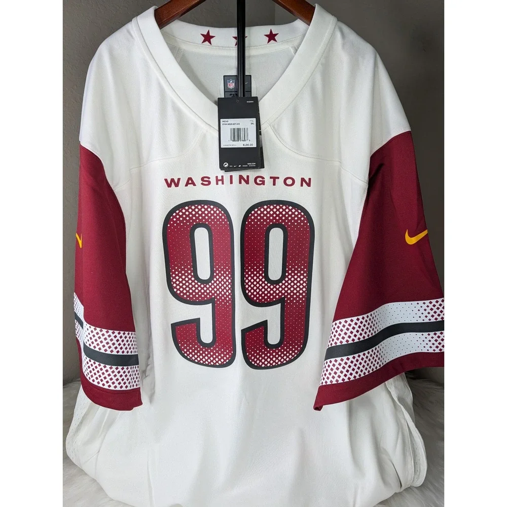 Nike Washington Commanders Jersey Mens 3XL White Chase Young 99 NFL Loose Fit